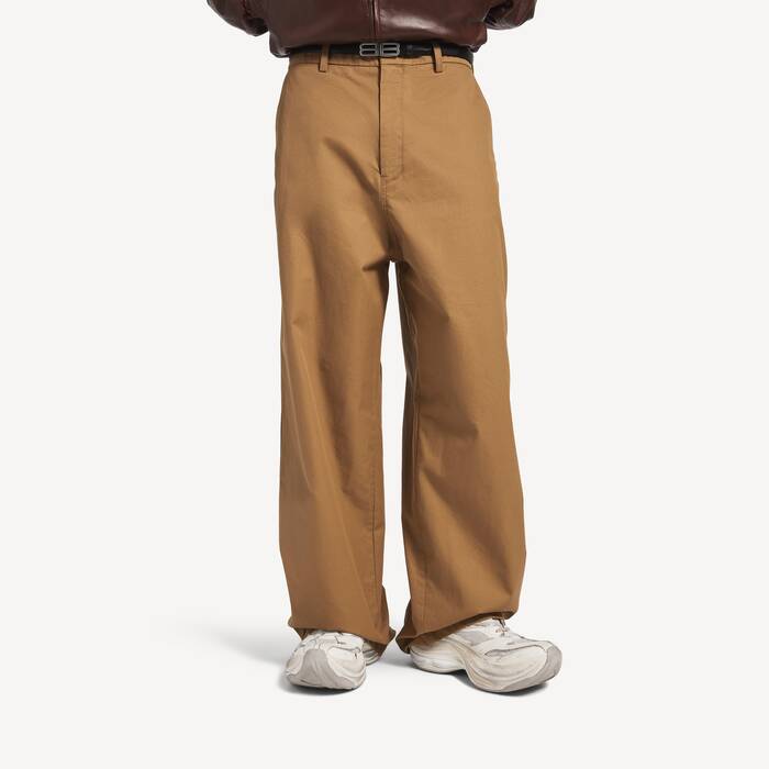 Men's Large Chino Pants in Camel - Men | Balenciaga Canada EN - Image 3