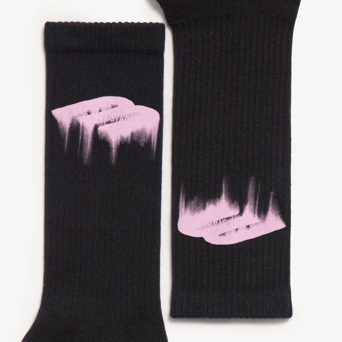 Chaussettes Wet Brush pour Homme en Rose/noir | Balenciaga Belgique FR - Image 3