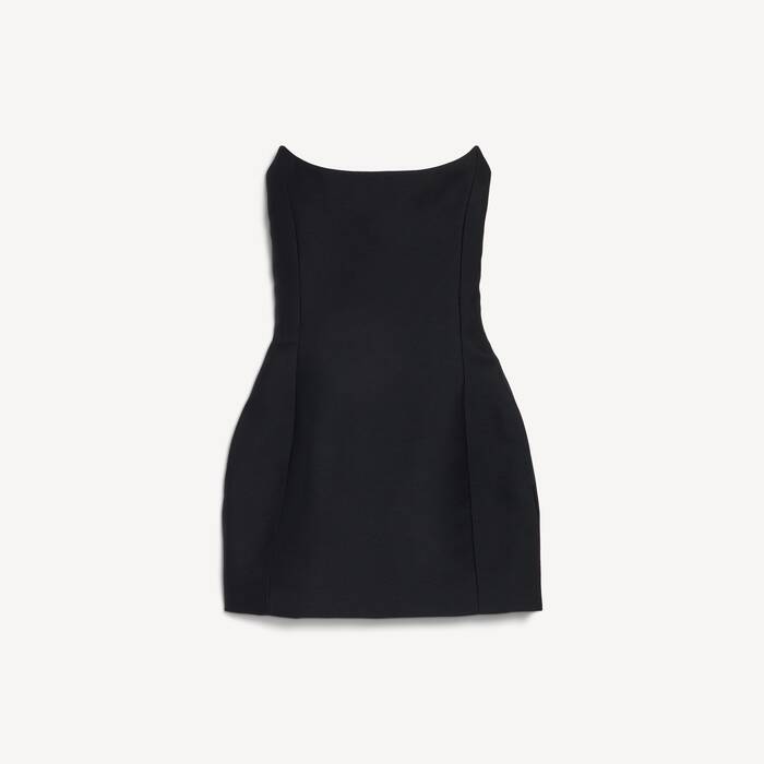 Mini-robe Bustier pour Femme en Noir - Femme | Balenciaga France FR - Image 1