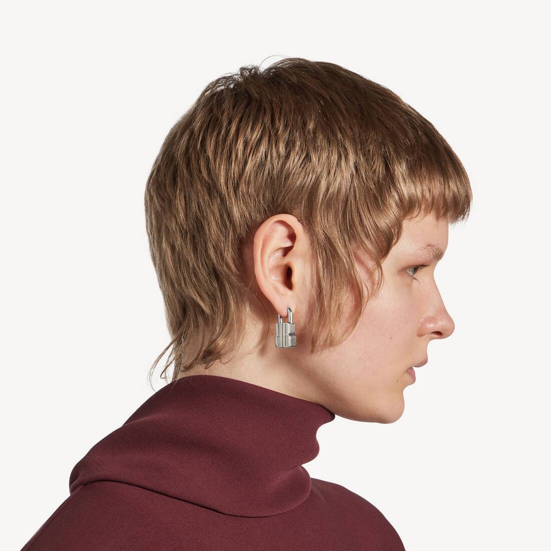 Orecchini Nano Lock da Donna in Argento | Balenciaga Italia IT - Image 4