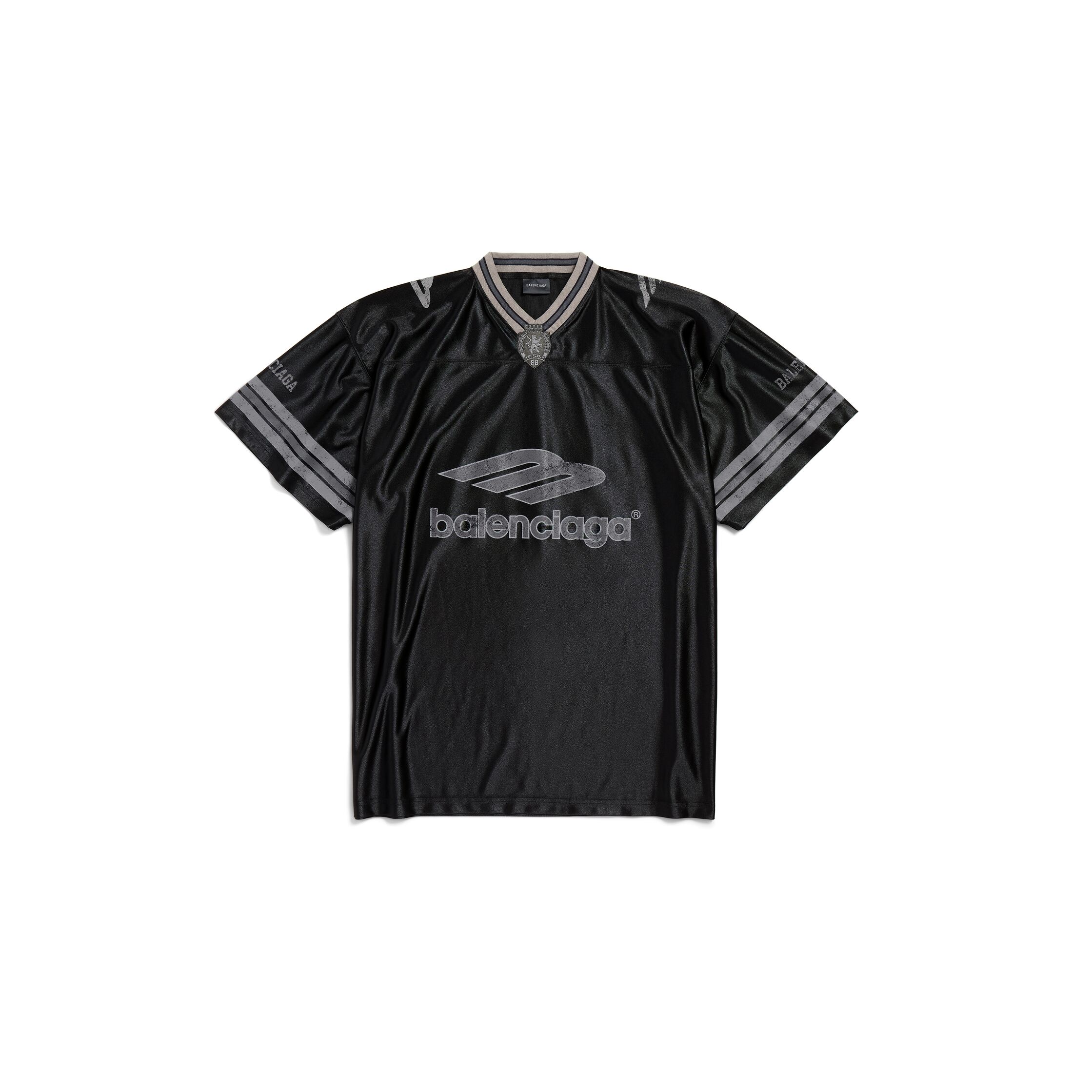 3b football v-neck t-shirt oversized