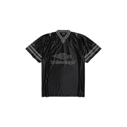 3b football v-neck t-shirt oversized