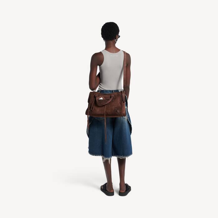 Le City Tasche Mittelgro&szlig; f&uuml;r Damen in Hellespresso - Damen | Balenciaga Deutschland DE - Image 3