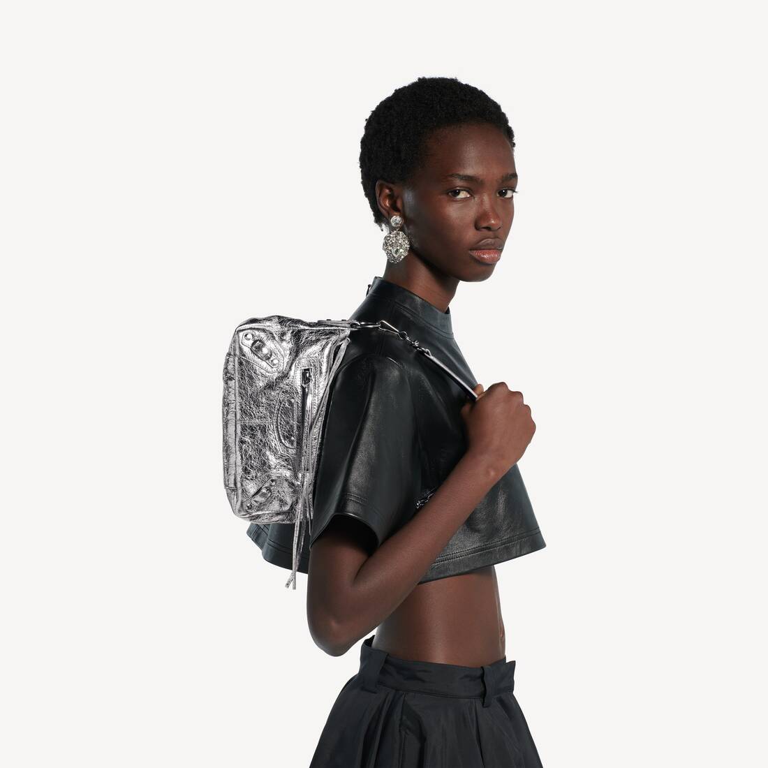 Women's Le City Moto Mini in Silver | Balenciaga Italy EN - Image 8