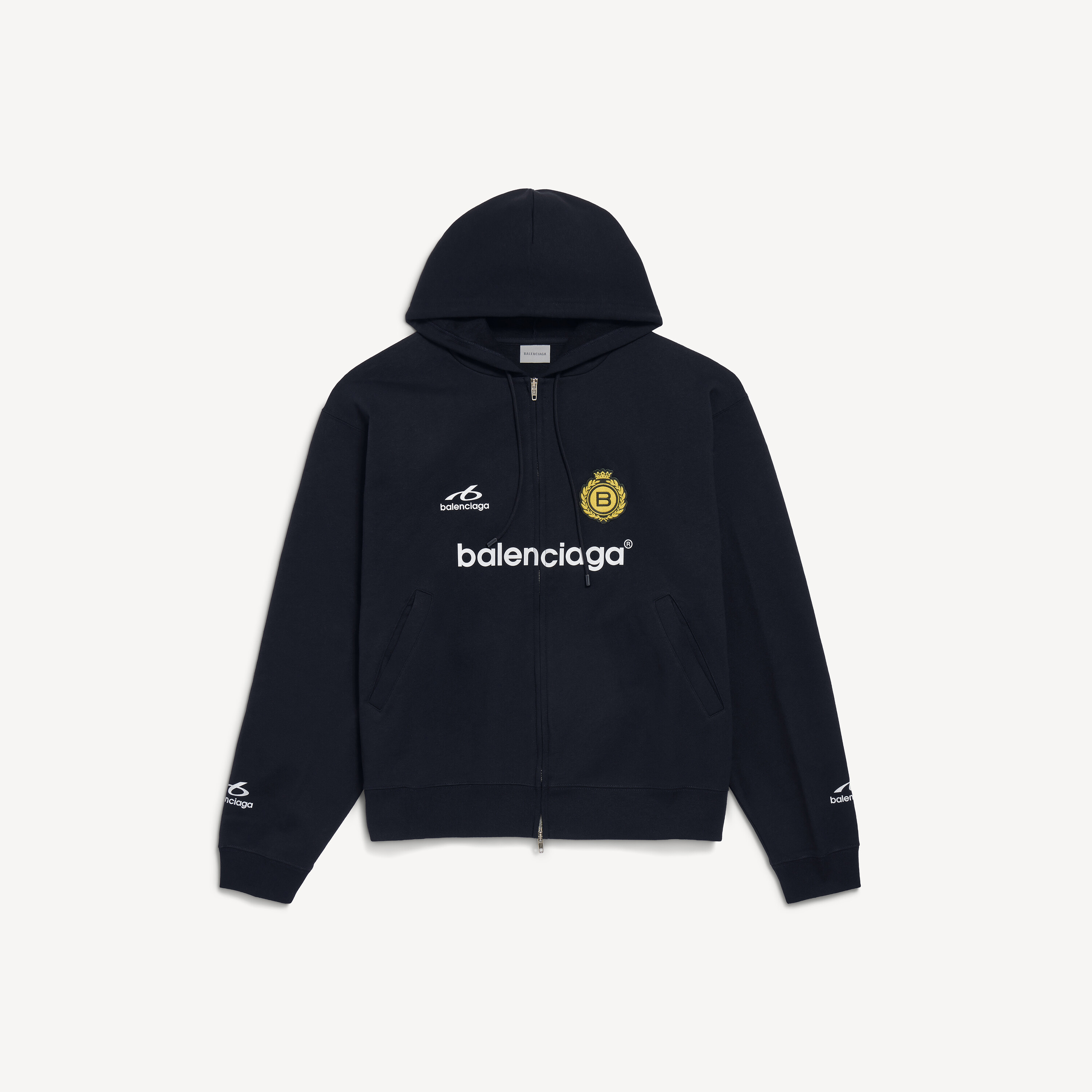 Balenciaga soccer oversized zip-up hoodie