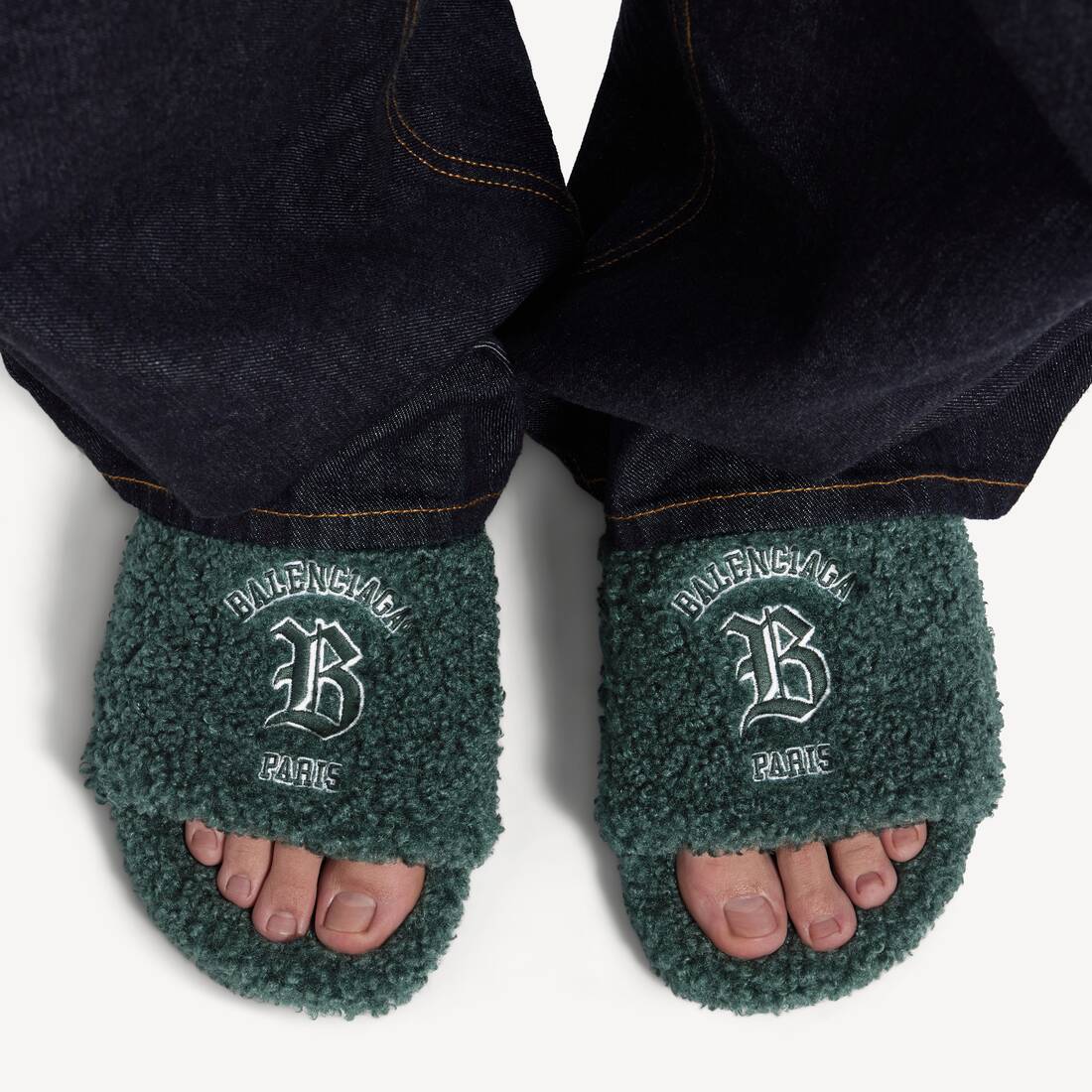 ボトル グリーン の メンズ Furry オープンミュール | Balenciaga 日本 JA - Image 5