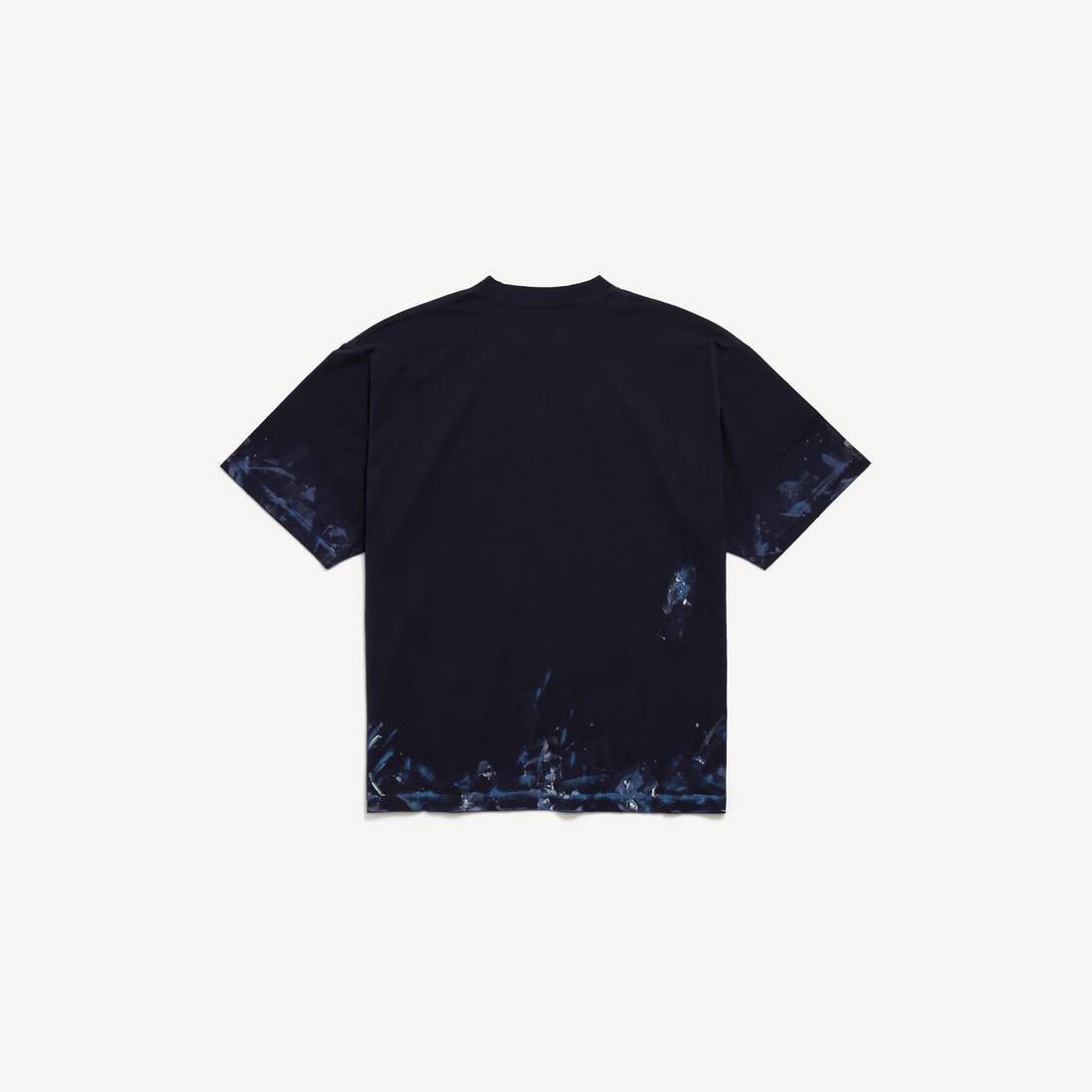 T-shirt Paint Splatter Fit Medium pour Homme en Bleu Marine | Balenciaga France FR - Image 2