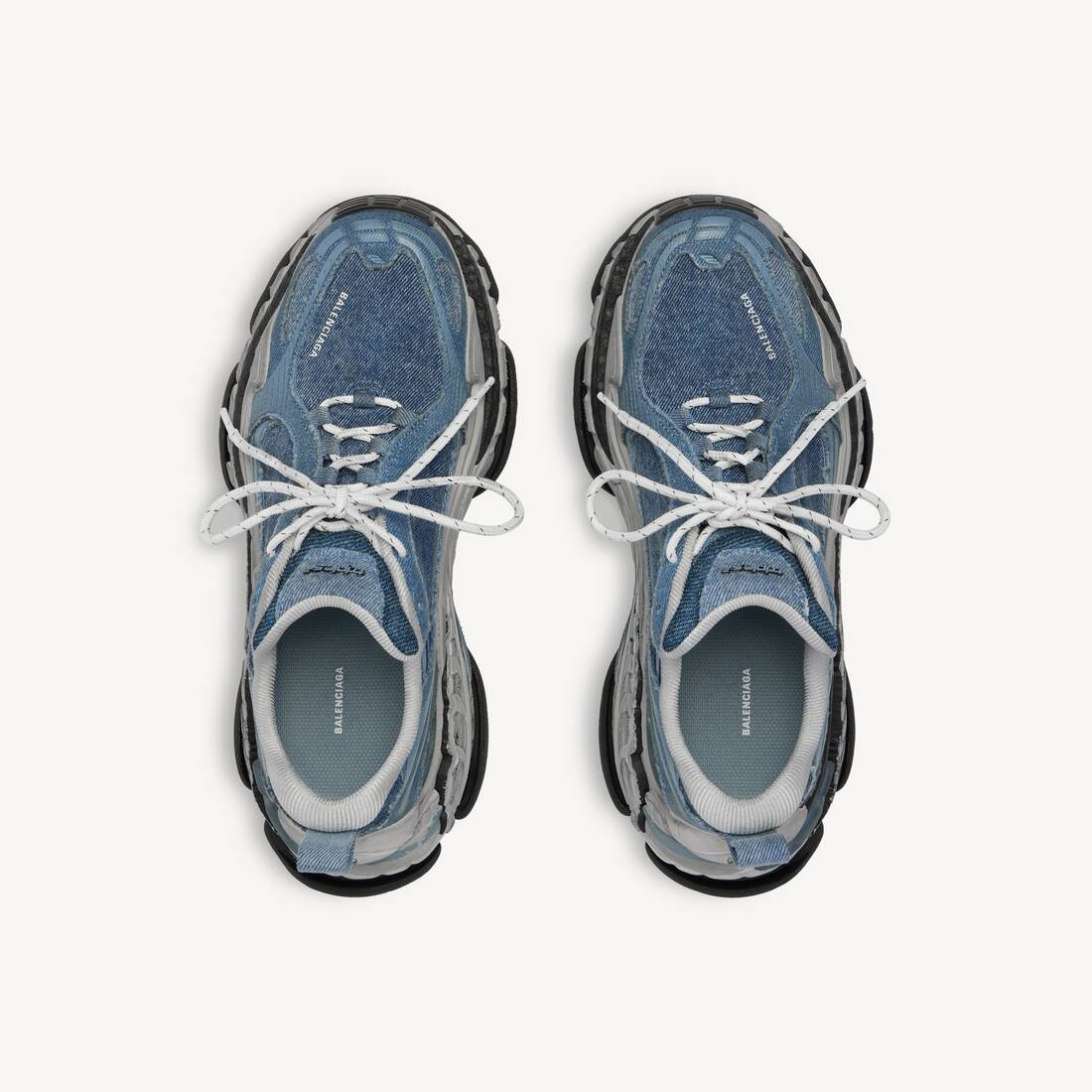 Men's Triple S.2 Denim Sneaker in Blue | Balenciaga Czech Republic EN - Image 4