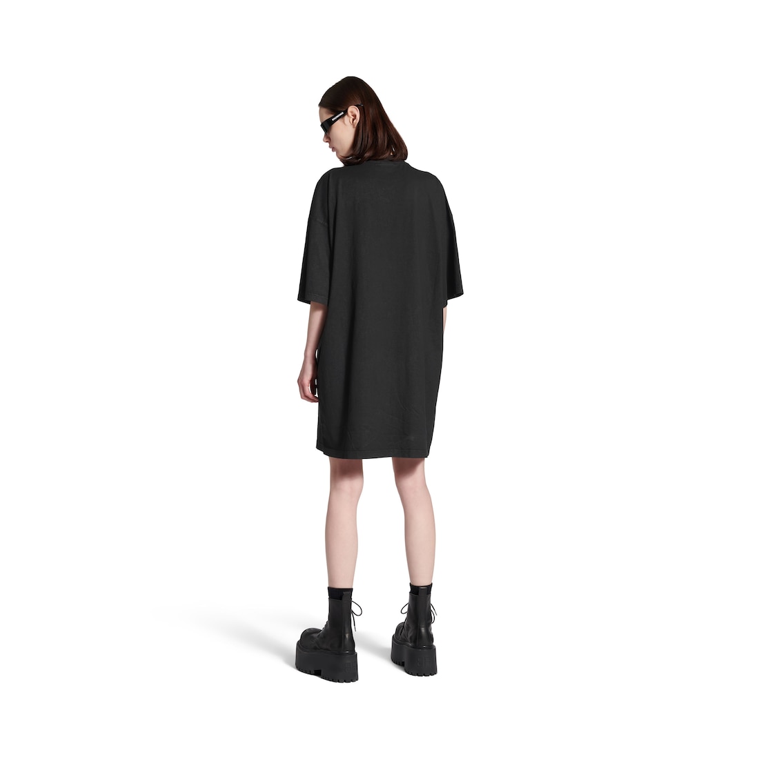 【BALENCIAGA】 City Of Angels フーディー Women's Painted Zip-up Hoodie Regular Fit in Black Faded