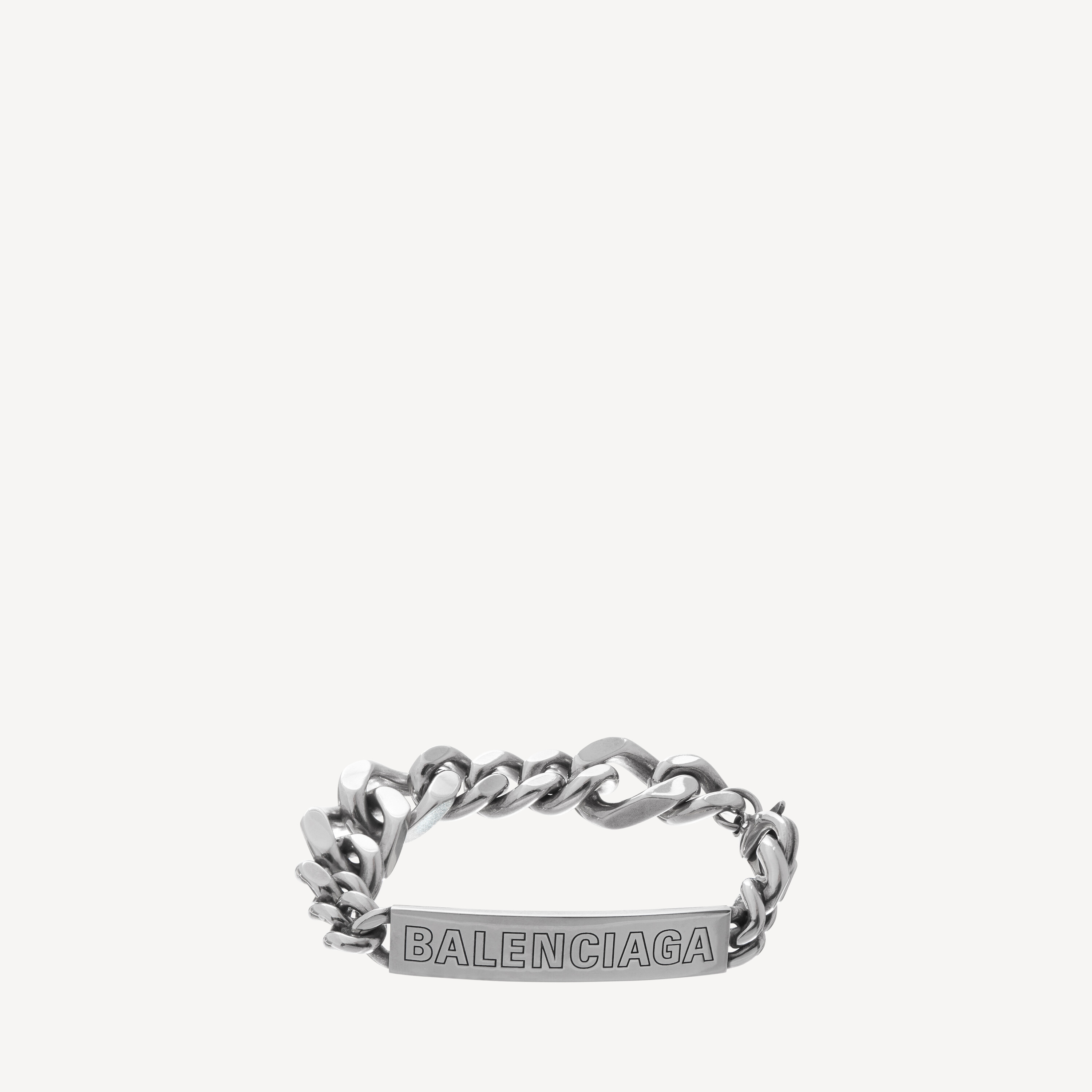 Plate Twist Bracelet in Antique Silver | Balenciaga US