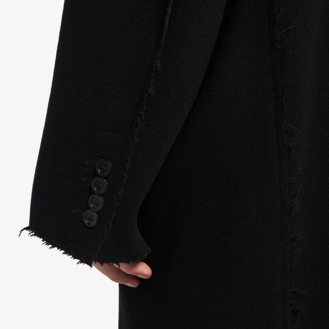 Raw edge coat