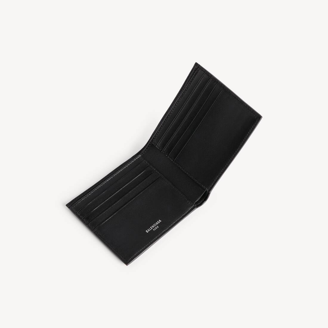 Men's Passport Square Folded Wallet in Black | Balenciaga Japan EN - Image 3