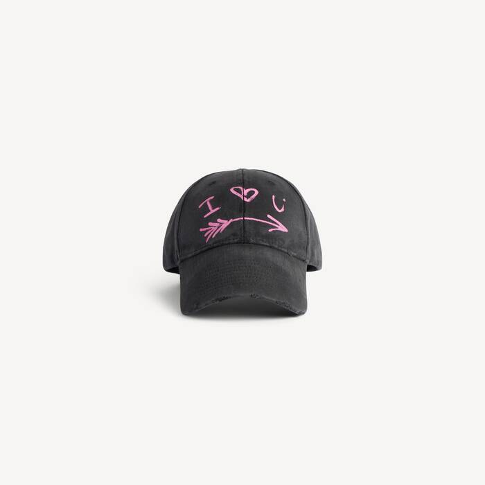 Men's I<3 U Cap in Black - Men | Balenciaga United States EN - Image 1