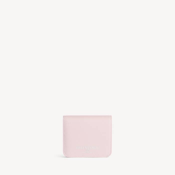 スエードピンク の ウィメンズ Cash 2.0 フラップ付きコイン&カードホルダー - ウィメンズ | Balenciaga 日本 JA - Image 1