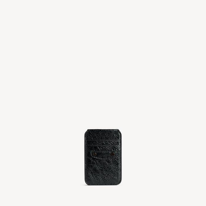 Men's Le City Magnet Card Holder With Stand in Black - Men | Balenciaga United States EN - Image 1