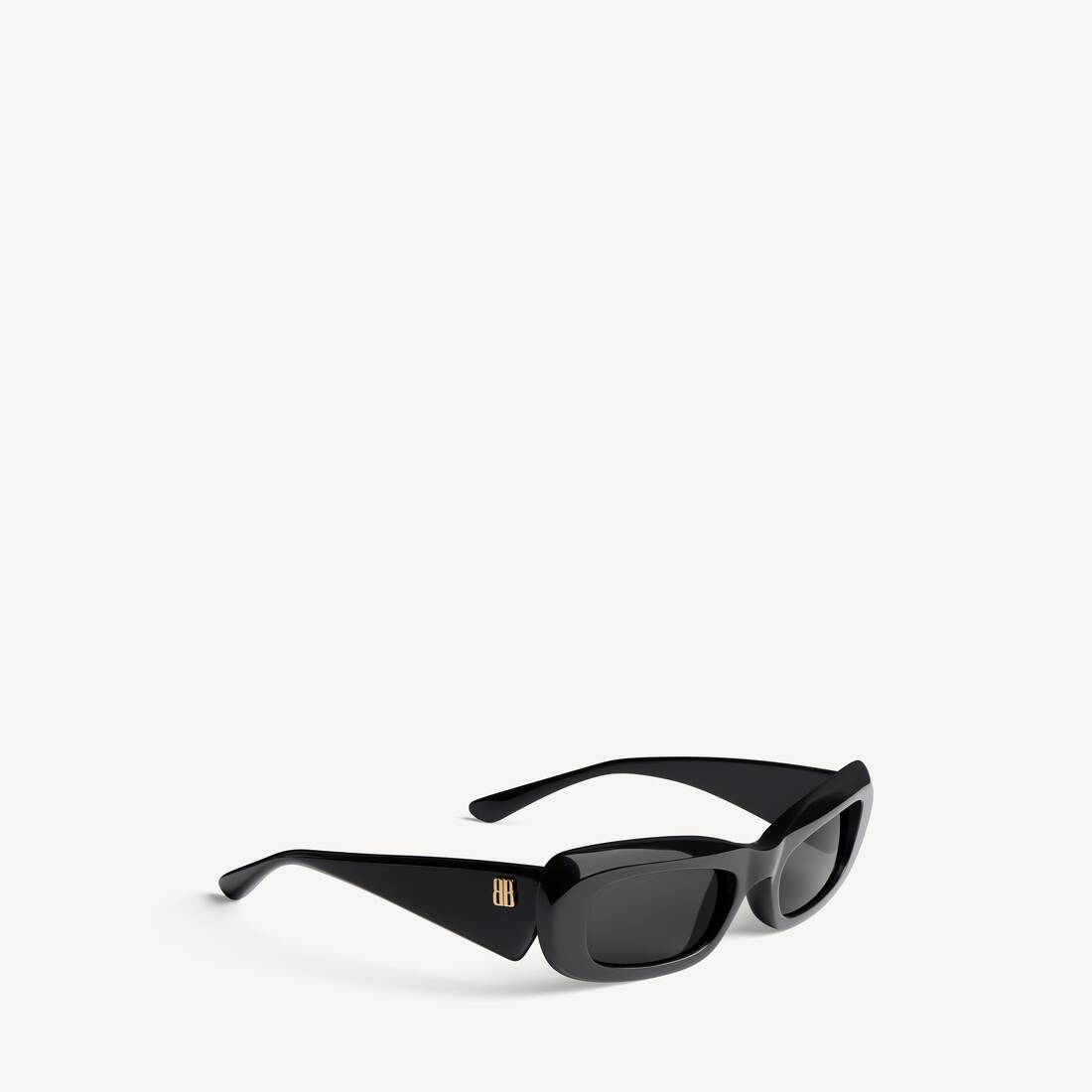 Lunettes De Soleil Rectangles Diva pour Femme en Noir | Balenciaga Belgique FR - Image 3