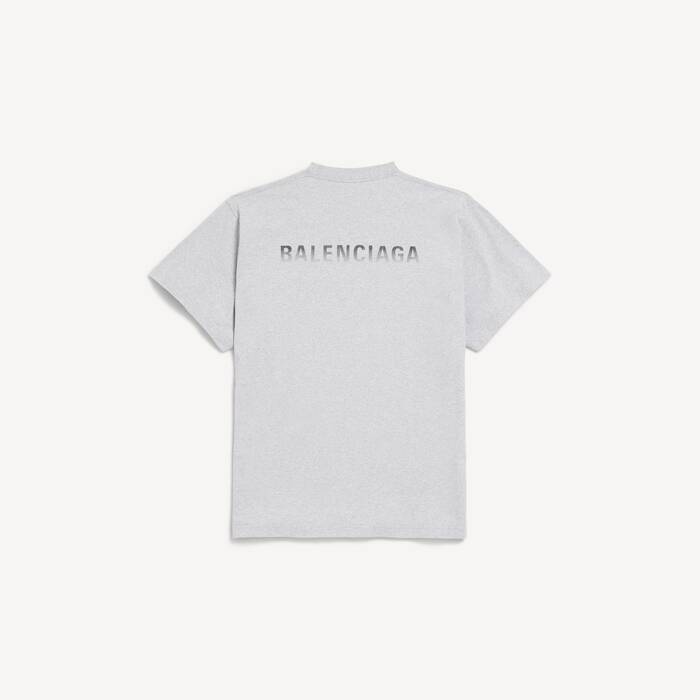 Balenciaga Back Gradient T-shirt Oversize da Uomo in Grigio M&eacute;lange Chiaro - Uomo | Balenciaga Italia IT - Image 2