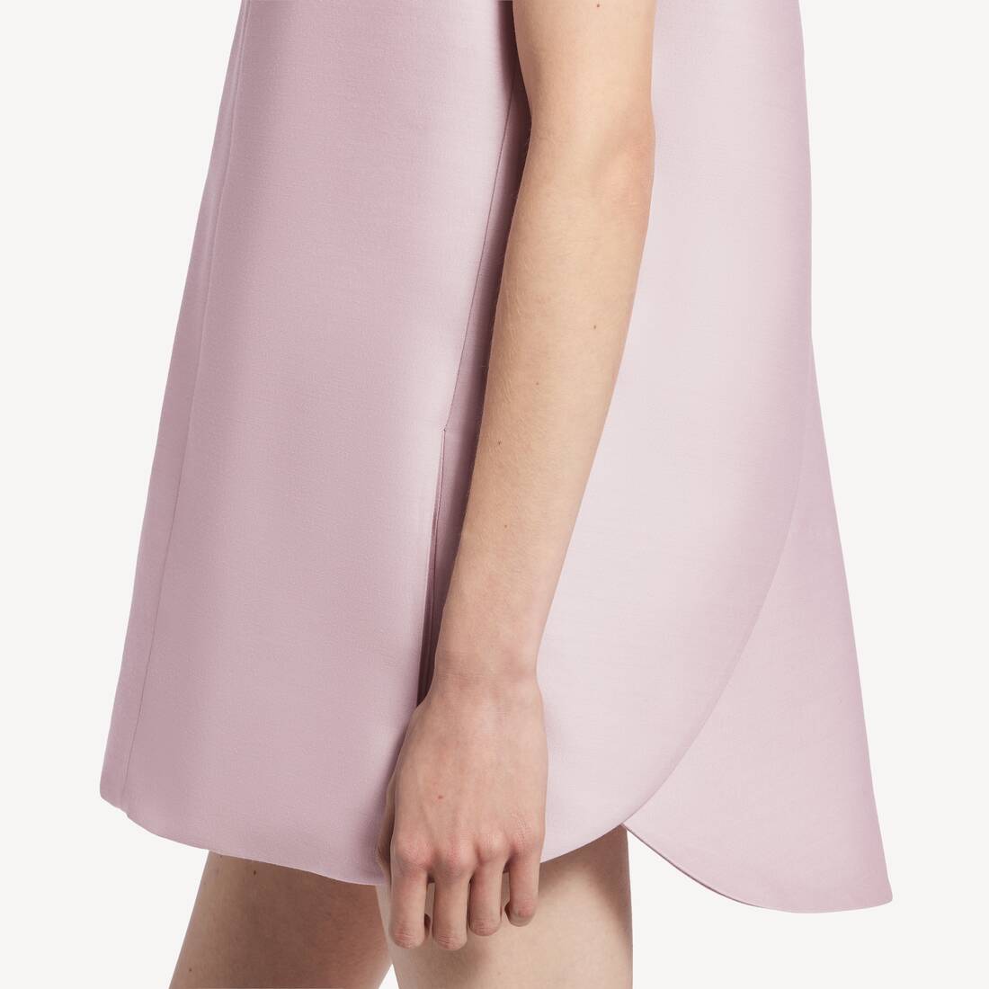 Women's Mini Sack Dress in Dusty Pink | Balenciaga United Arab Emirates EN - Image 6