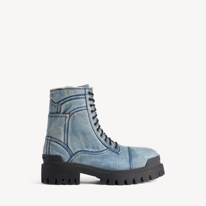 デニムブルー の メンズ Combat Strike ブーツ - メンズ | Balenciaga 日本 JA - Image 1