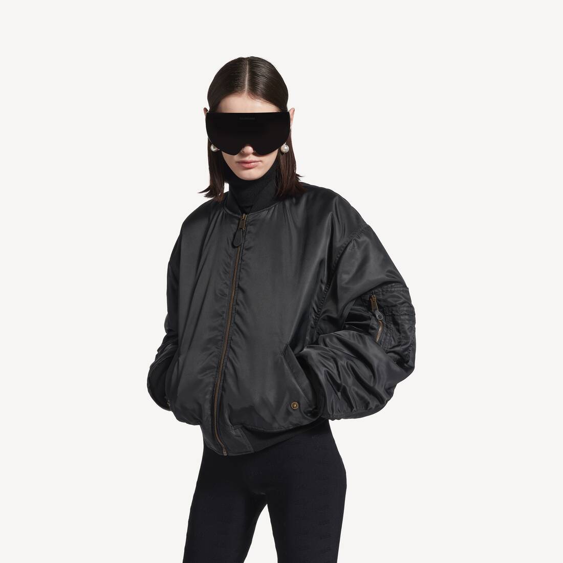 Women's Standard Bomber Jacket in Black | Balenciaga United Kingdom EN - Image 5