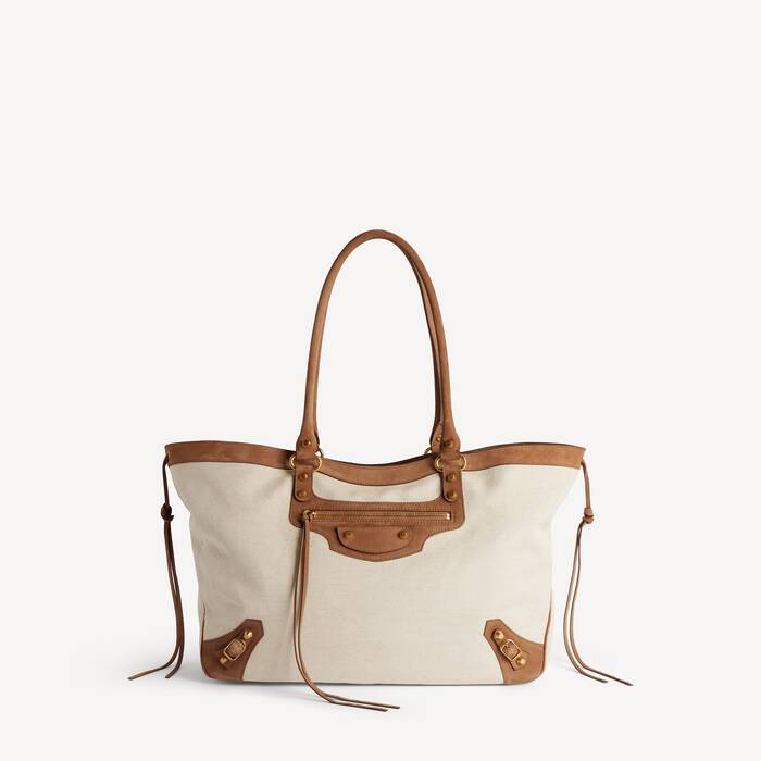 Bolso Tote De Playa Le City Mediano para Mujer en Beige/c&aacute;mel - Mujer | Balenciaga Espa&ntilde;a ES - Image 1