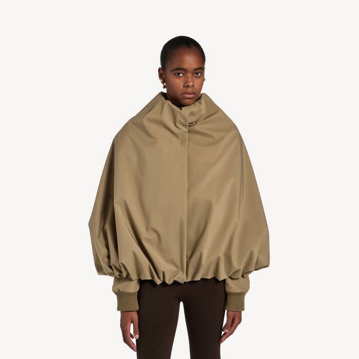 Women's Bomber Cape in Khaki - Women | Balenciaga Australia EN - Image 1