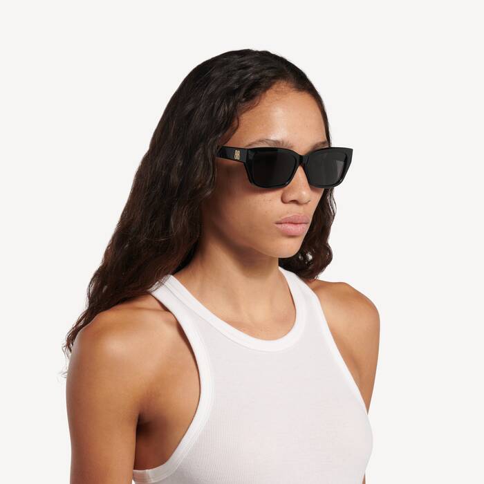 Women's Nano Square Af Sunglasses in Black - Women | Balenciaga United States EN - Image 3