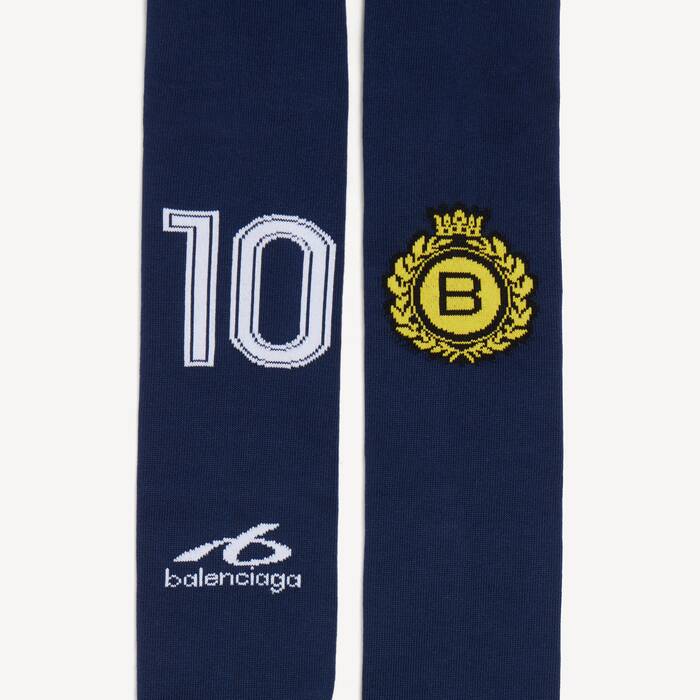Men's Naval Crest Long Socks in Navy - Men | Balenciaga Latvia EN - Image 3
