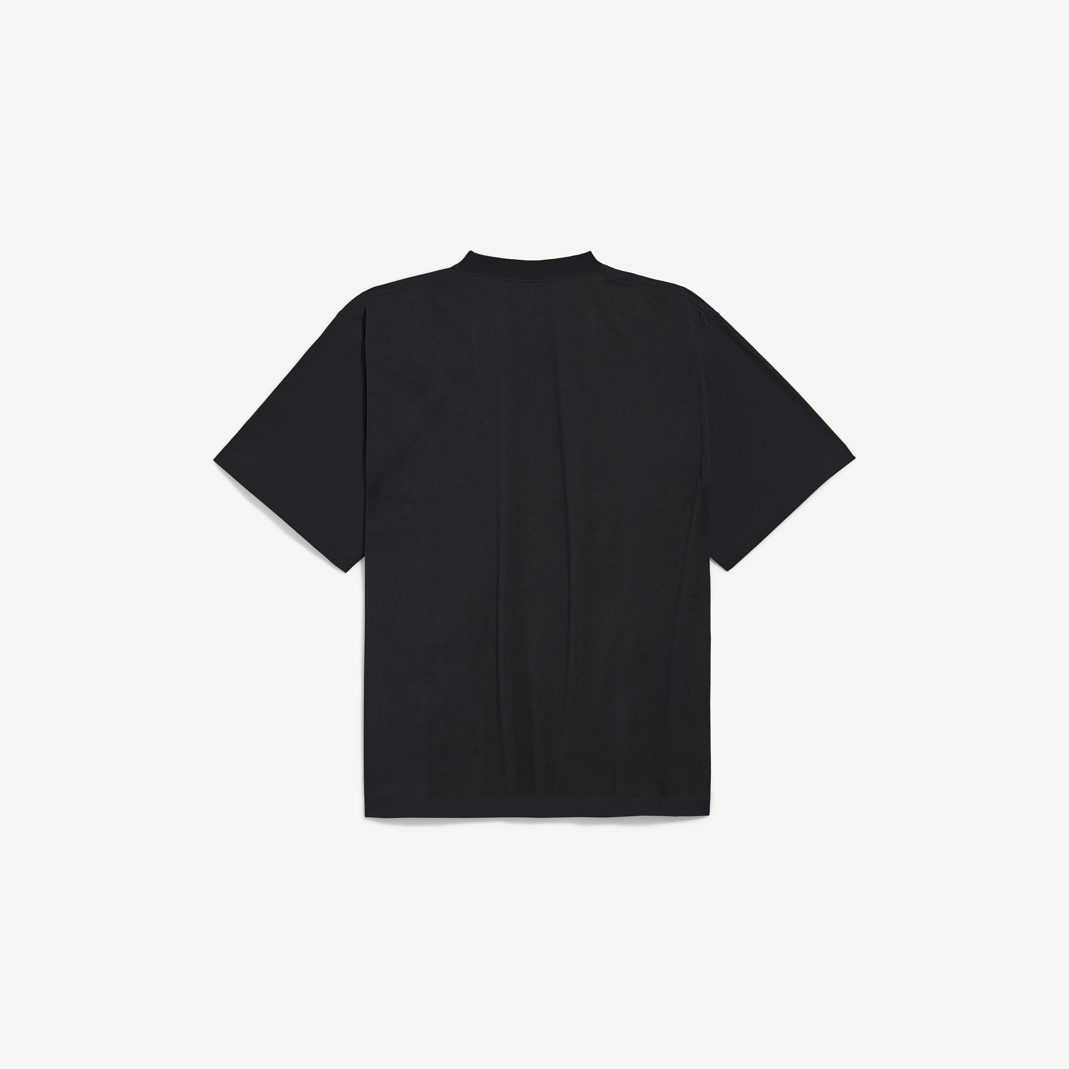 발렌시아가 남성 레이디 인 셰이즈 오버사이즈 티셔츠 (블랙) 850345TUVO51000