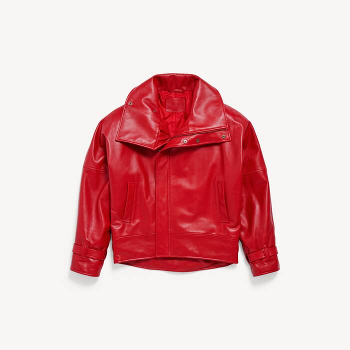 Women's Round Bomber in Red - Women | Balenciaga Australia EN - Image 2