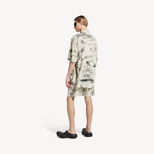 washed crayon allover ショートスリーブ ミニマル シャツ