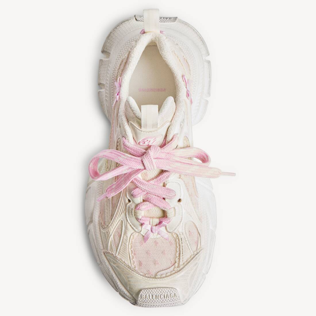 3xl Tulle Sneaker f&uuml;r Damen in Wei&szlig;/rosa | Balenciaga Deutschland DE - Image 4