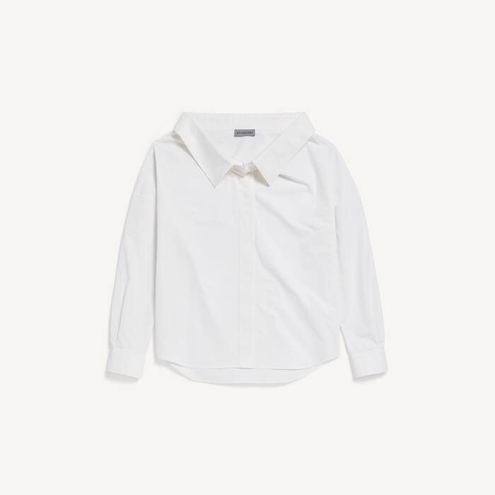 Stola-hemd Oversize-passform  f&uuml;r Damen in Wei&szlig; - Damen | Balenciaga Deutschland DE - Image 2