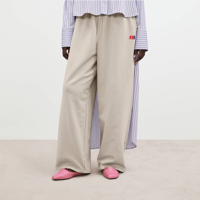 Women's Club Bb Relax Sweatpants in Pearl Color - Women | Balenciaga Lithuania EN - Image 3