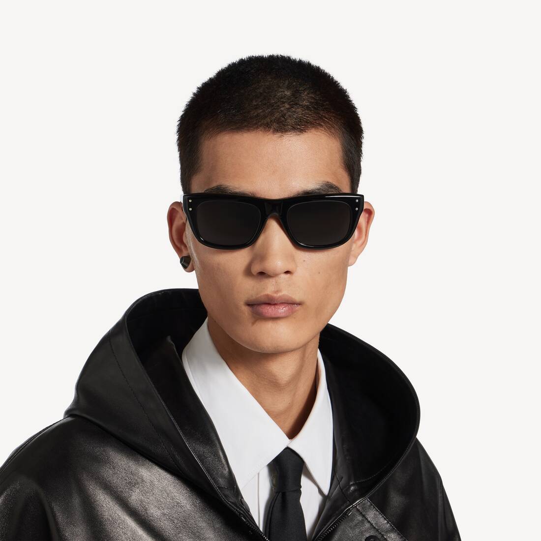 Men's Standard Square Sunglasses in Black | Balenciaga Republic Of Korea EN - Image 5