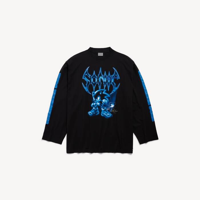 balenciaga | sega sonic the hedgehogロングスリーブ オーバーサイズ tシャツ 