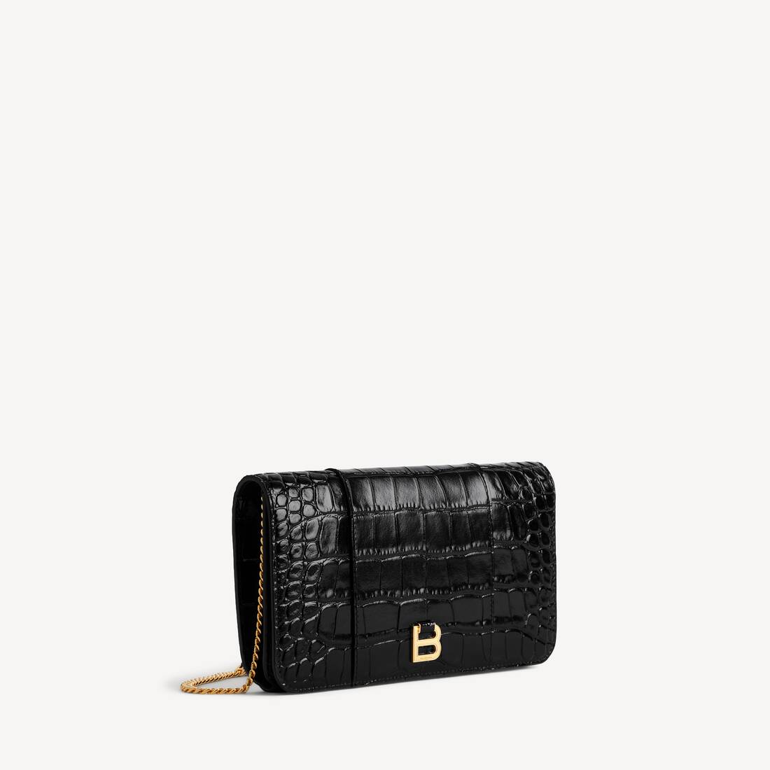 Women's Hourglass Phone Pouch in Black | Balenciaga New Zealand EN - Image 2