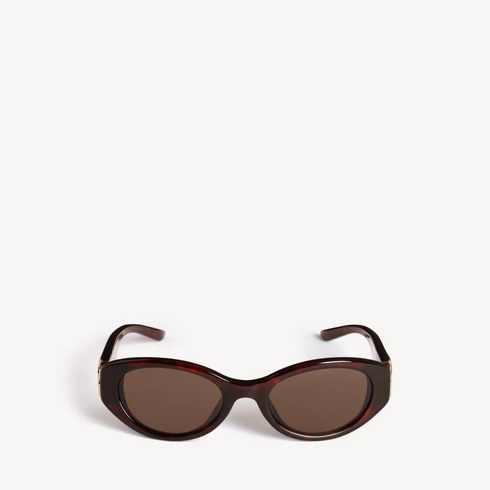 Women's Cosmo Round Af Sunglasses in Dark Brown Havana - Women | Balenciaga United Kingdom EN - Image 1