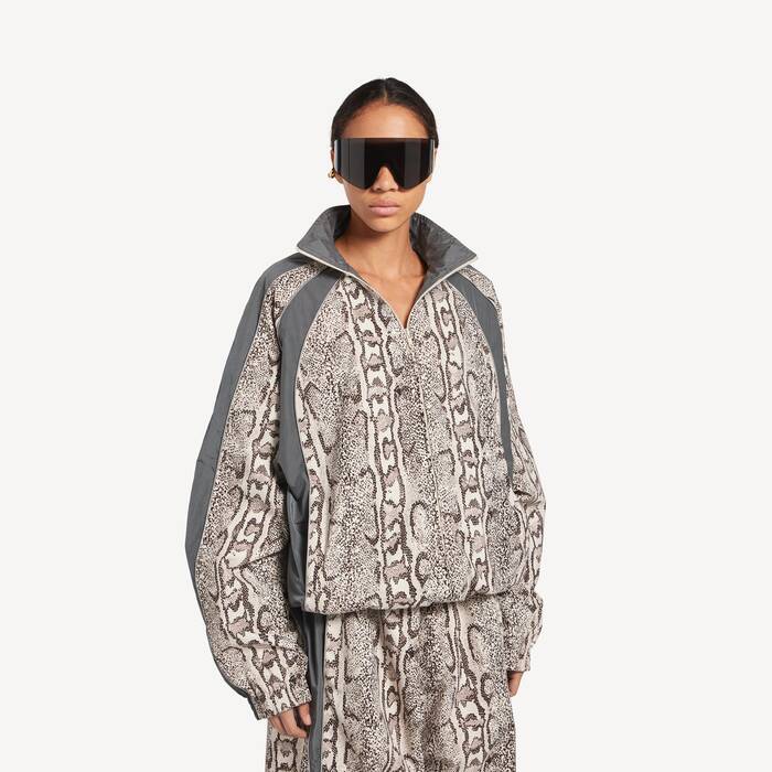 Women's Bodies Tracksuit Jacket in Ivory/brown - Women | Balenciaga Australia EN - Image 1