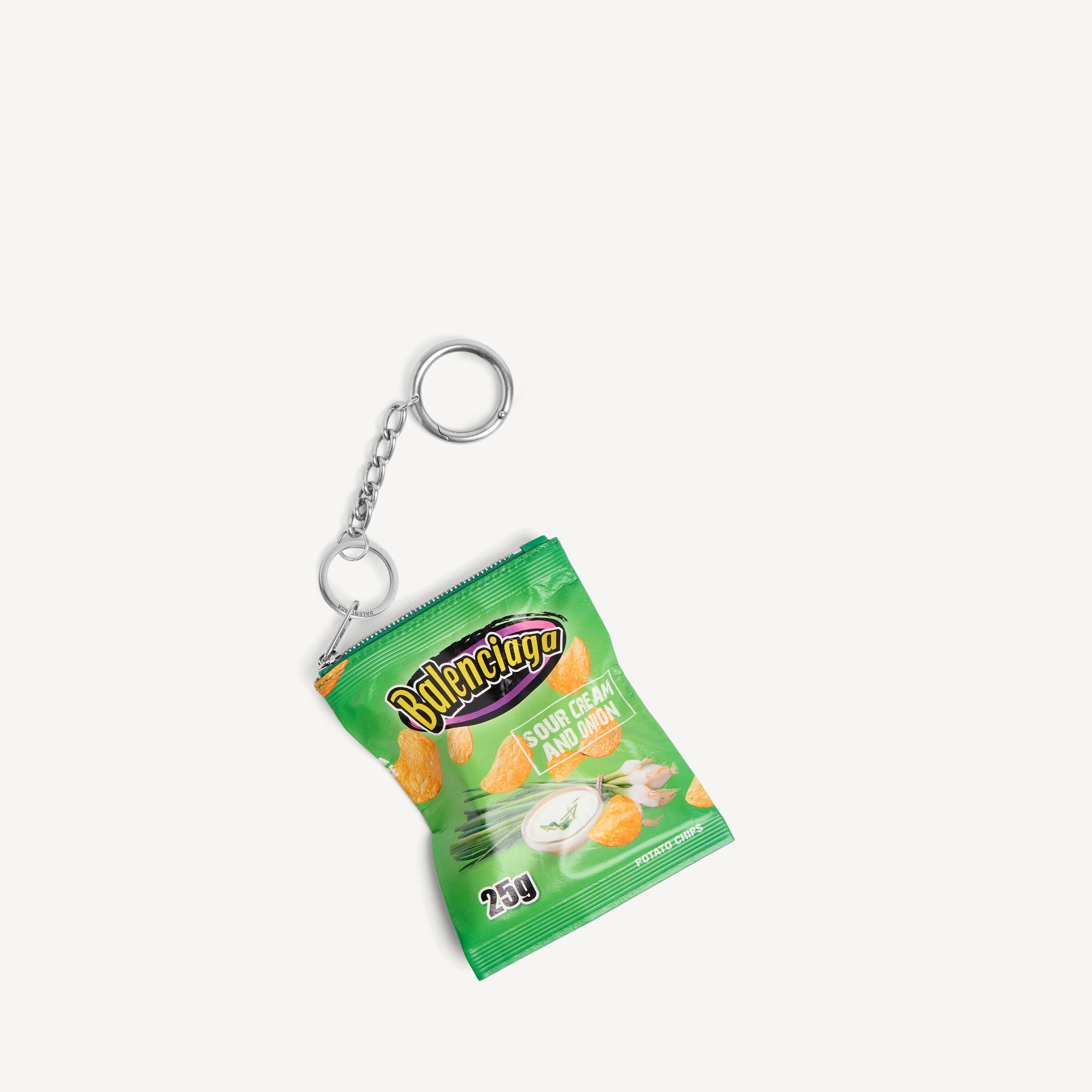 Balenciaga keychain chips charm