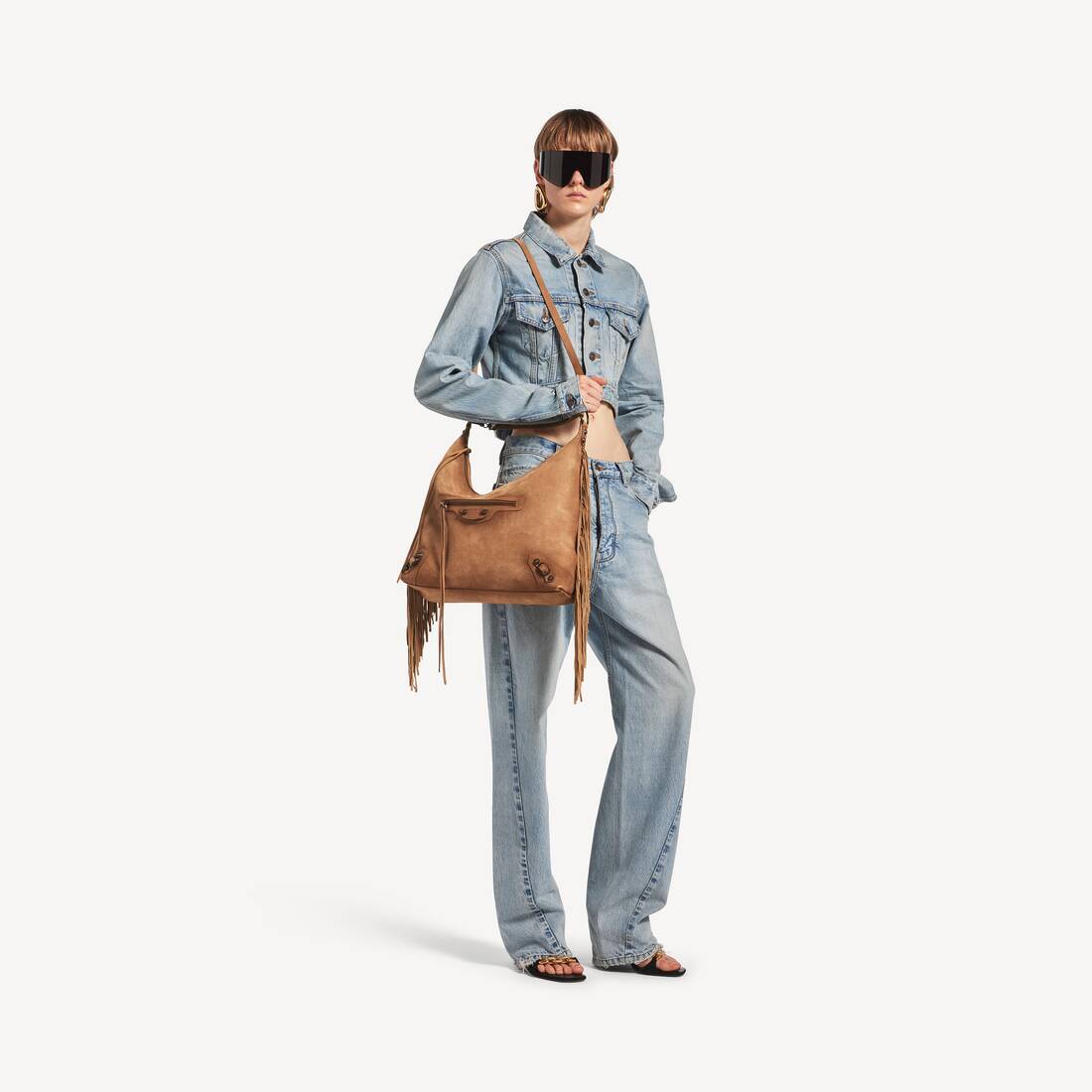Sac Hobo Le City Moyen pour Femme en Camel | Balenciaga France FR - Image 9