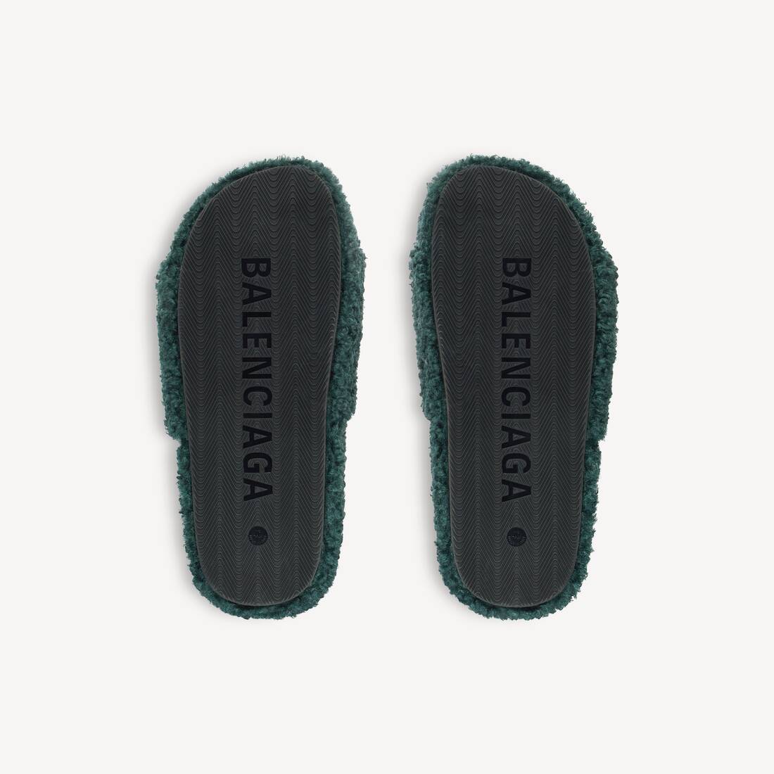 ボトル グリーン の メンズ Furry オープンミュール | Balenciaga 日本 JA - Image 4