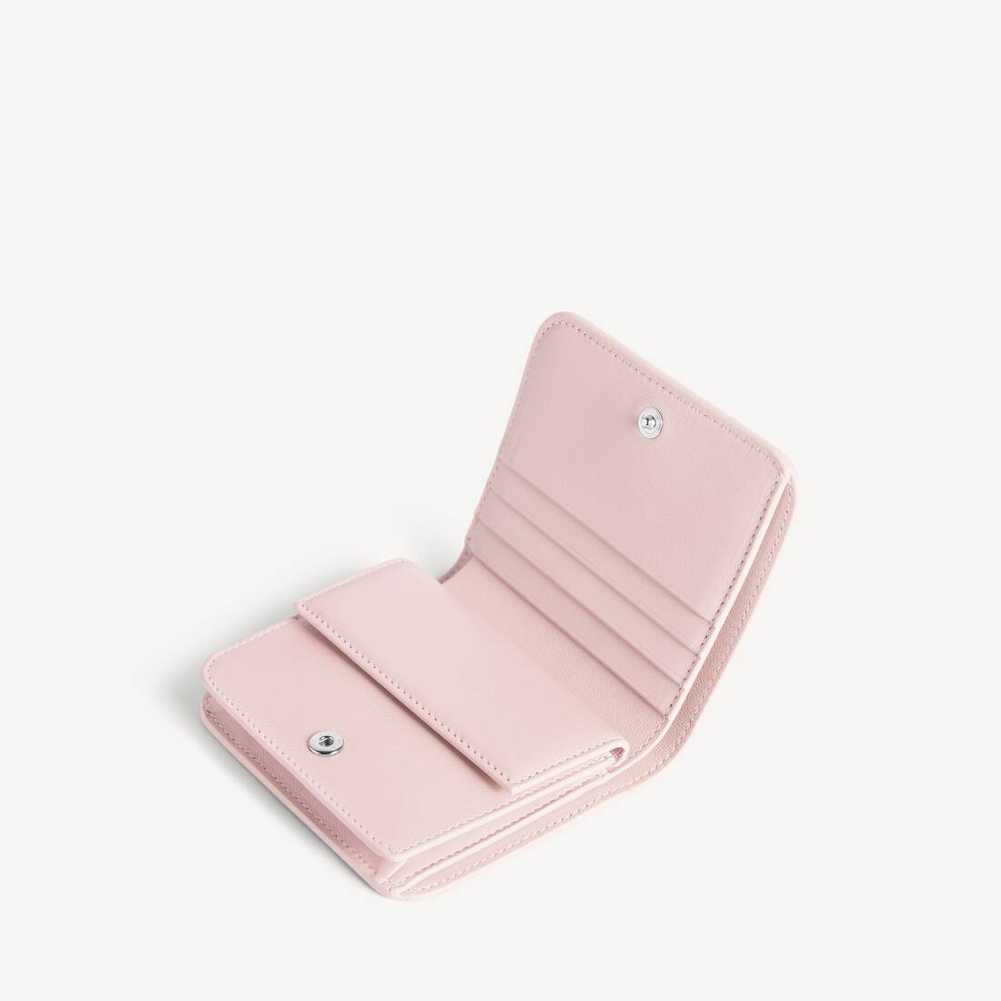 Women's Cash 2.0 Flap Coin And Card Holder in Suede Pink | Balenciaga Japan EN - Image 3