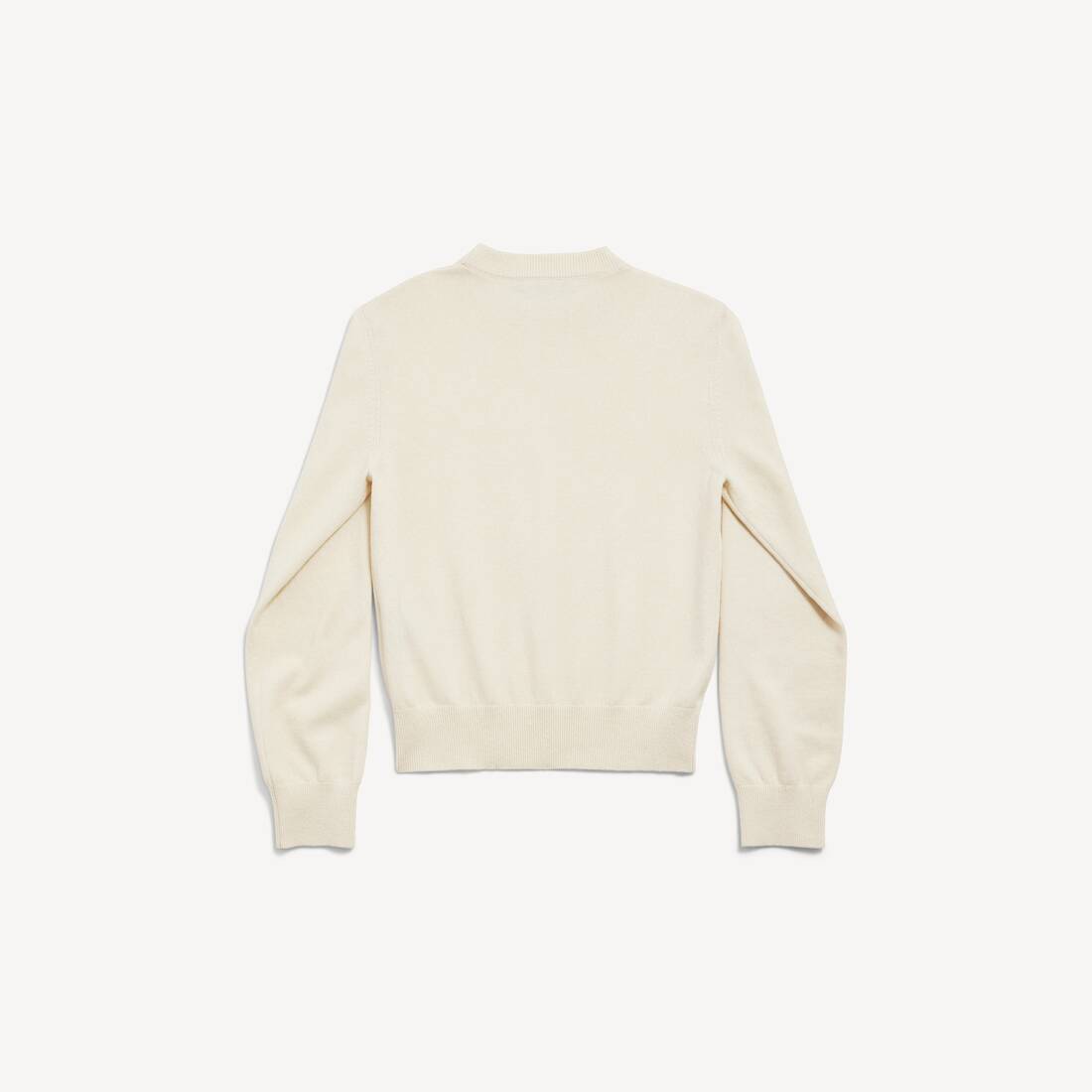 Women's Crewneck Sweater in Cream | Balenciaga Luxembourg EN - Image 2