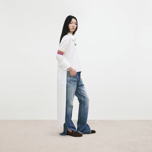 distressed patched jeans