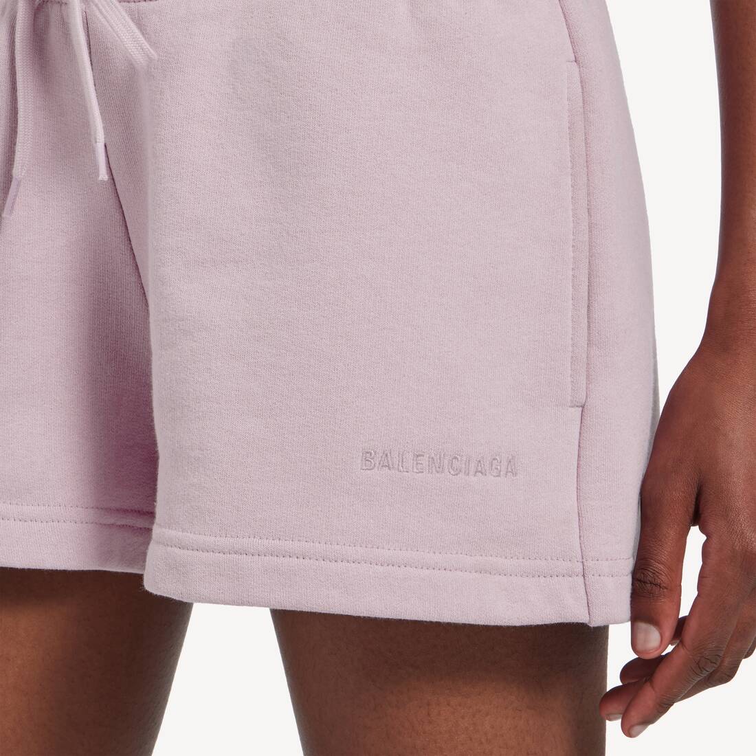 Short Masking Tape Fit Regular pour Femme en Rose Poudr&eacute; | Balenciaga Belgique FR - Image 6