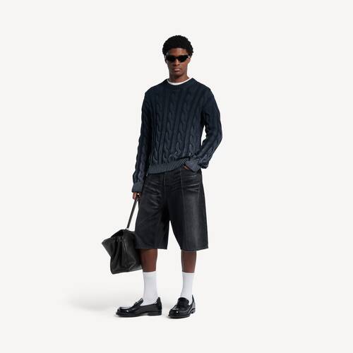 denim stay press shorts