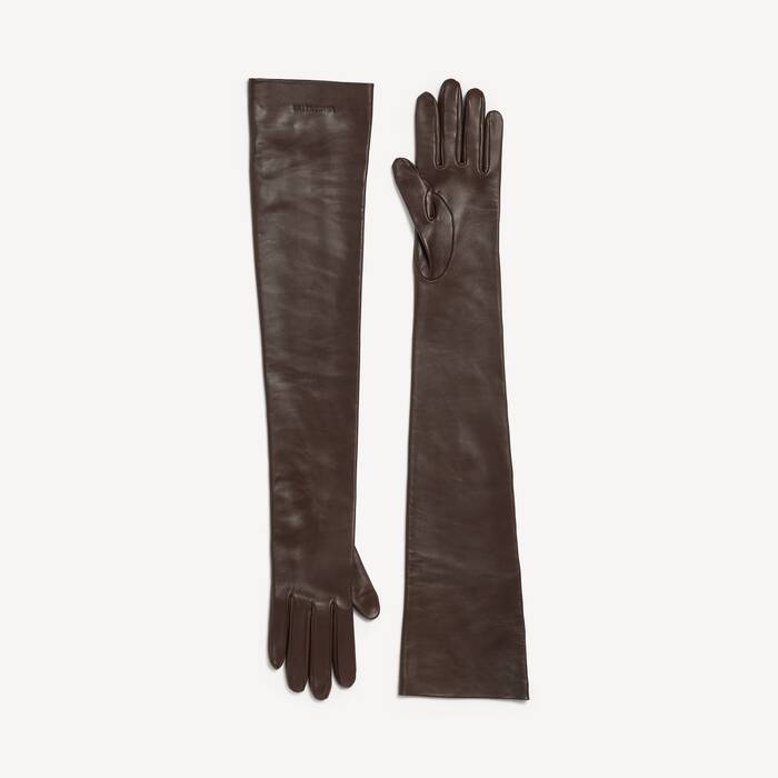 Women's Long Gloves in Cacao - Women | Balenciaga Canada EN - Image 1