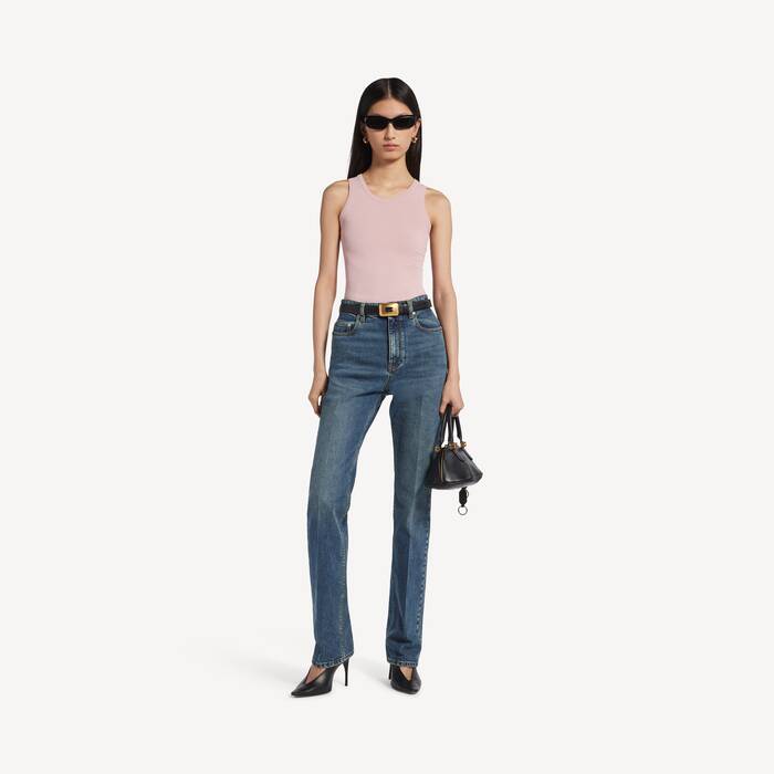 Women's Tank Top in Dusty Pink - Women | Balenciaga Saudi Arabia EN - Image 3