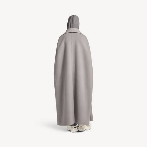 롱 더블 페이스 케이프 코트